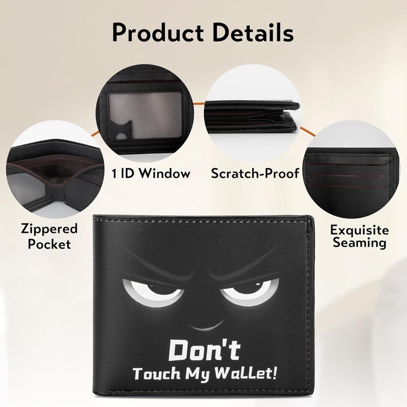 Fonwill Teen Boys Wallet, Birthday Gift for 5 6 7 8 9 10 11 12 Year Old Boys, Cool Bifold Rfid Blocking Leather Wallet With Coin Pocket ID Window, Christmas Birthday Gift for Boy Girls Teen 3-14 Ages - Image 4